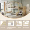 MODFU Etagenbett Kinderbett 90x200cm&140x200cm mit Fenster, Produktbild-Vorschau 3