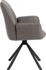 Glenda chaise de salle à manger avec accoudoirs tissu gris Voir les images du produit 1