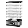 A food dehydrator with its trays stacked above the base unit, shown with the lid off. Anteprima dell’immagine prodotto