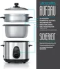 Diagram showing the components and features of a rice cooker. Produktbild-Vorschau
