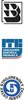 Three different logos or certification marks are displayed vertically. Anteprima dell’immagine prodotto