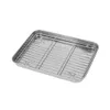 A baking tray with a wire rack inside, shown from a slightly elevated angle against a white background. Anteprima dell’immagine prodotto