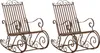 Fauteuil à bascule en métal modèle Smile (lot de 2) - Voir les images du produit 1