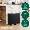 CASABEL Pattumiera, 3x20L, nero, acciaio inox, Anteprima dell’immagine prodotto 3