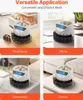 A collage of four images showing a coin sorter in different settings: retail stores, offices, restaurants, and homes. Voir les images du produit