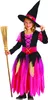 kleine Hexe Mädchen Halloween-Kostüm pink-schwarz-grün - Produktbild-Vorschau 6