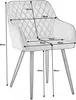 A sketch of a chair with dimensions indicated by lines and numbers. Produktbild-Vorschau