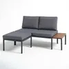 home24 Loungeset - 3-teilig - Aluminium - Grau Produktbild-Vorschau 3