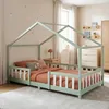 Kinderbett ’Treviolo‘ in Haus-Optik mit Rausfallschutz Produktbild-Vorschau 1