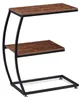 Tavolino Relaxdays, 2 ripiani, forma a C, design Anteprima dell’immagine prodotto 9