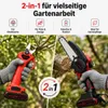 21V 2-in-1 Akku Gartenschere & Mini Kettensäge, Brushless Produktbild-Vorschau 2