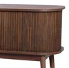 MODFU Meuble TV Bas en Bois Naturel, 2 Portes Coulissantes Voir les images du produit 7