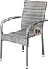 CASARIA® Lot de 4 Chaise Salle a Manger en Polyrotin Grises Voir les images du produit 1