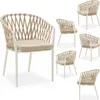 Gartenstuhl SUNNY 6er Set, weiß/champagner, robuste Produktbild-Vorschau 2