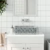vidaXL Aufsatzwaschbecken Grau Blau Rechteckig 46x35,5x13cm Produktbild-Vorschau 2