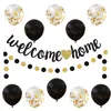 Welkom thuis decoratieset, zwart en goud, met guirlande en Productafbeelding-voorbeeld 1