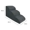 Domarex DOGGURU Streifen Grau Hundetreppe 3 Stufen 60x30x40 Produktbild-Vorschau 2