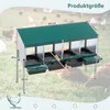 Hühnernistkasten mit 4 Nistfächern und Beinen Grün Metall Produktbild-Vorschau 2