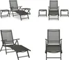 vidaXL 3 tlg. Garten Lounge Set Textilene und Aluminium Produktbild-Vorschau 1