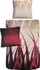 Hochwertige Satin Bettwäsche Baumwolle  Grafisch Beige Rot Produktbild-Vorschau 1