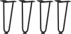 Four black hairpin legs are arranged in a row against a white background. Podgląd zdjęcia produktu