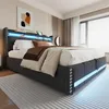 Merax hydraulisch verstelbaar bed met bekleding, 180x200 Productafbeelding-voorbeeld 4