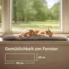 Katzen Fensterliege Fensterbank rutschfest - Selbstwärmende Produktbild-Vorschau 2