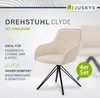 Juskys Drehstuhl Clyde 4er Set - Stuhl mit Armlehne - Stoff Produktbild-Vorschau 2