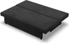 A black sofa bed is shown from a diagonal, elevated angle against a white background. Produktbild-Vorschau