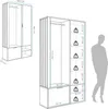 Idohome - Garderobenschrank Milo mit Spiegel, mit Ablagen Produktbild-Vorschau 7