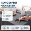 Leinen Tischdecke 160x160 cm eckig grau Produktbild-Vorschau 2