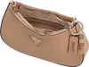 A beige GUESS handbag is shown from an open, slightly angled view, revealing its interior. Produktbild-Vorschau