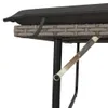 Gartenbank mit Kissen und Hocker Grau Poly Rattan Produktbild-Vorschau 8