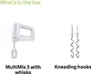 Image shows a hand mixer with whisks and dough hooks. Produktbild-Vorschau