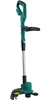 A teal and silver electric grass trimmer on a white background. Náhľad obrázku produktu