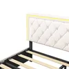 Čalúnená posteľ 140x200 cm s LED diódou, výškovo Náhľad obrázku produktu 10