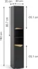 A diagram of a tall, narrow cabinet with dimensions indicated. Náhled obrázku produktu