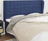 The Living Store Kopfteil mit Ohren Blau 183x23x118/128 cm Produktbild-Vorschau 2