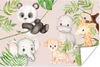 MuchoWow® Poster Dschungel - Tiere - Rosa 60x40 cm - Produktbild-Vorschau 1