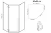 Diagrams and measurements for a shower cabin. Náhľad obrázku produktu