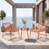 KOMFOTTEU Polyrattan Gartenmöbel Set, 3-teilig Bistroset Produktbild-Vorschau 10