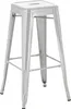 A silver metal bar stool on a white background. Náhľad obrázku produktu