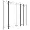 A black metal garden screen or trellis with decorative circles at the top. Náhled obrázku produktu