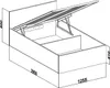 Bett mit Lattenrost Jugendbett Doppelbett hellgrau-weiß 120 Produktbild-Vorschau 5