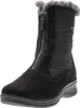 A black winter boot with a zipper and fur trim. Náhľad obrázku produktu