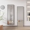Standspiegel 160×50cm Ganzkörperspiegel Schwarz Rahmen Produktbild-Vorschau 1