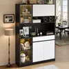 Estantería alta con iluminación LED, mueble aparador con Vista previa de la imagen del producto 6