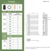 S'AFIELINA 1041x500mm designerski grzejnik łazienkowy Podgląd zdjęcia produktu 9
