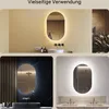 Badspiegel 50x80 cm - Vertikal mit LED Beleuchtung - LED Produktbild-Vorschau 2