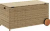 vidaXL Zahradní truhla s kolečky Béžová 190L Poly ratan Náhled obrázku produktu 6